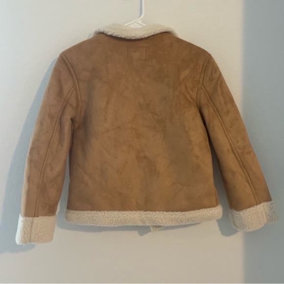Old Navy Girls Tan Sherpa Coat - Picture 6 of 10